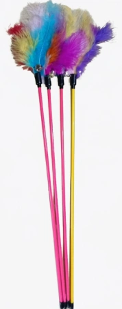 3083 Дразнилка для кошек с пером и колокольчиком 58см*1шт