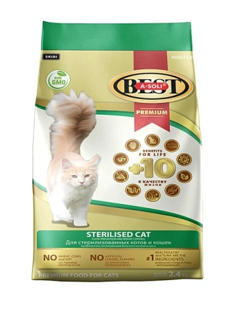 А-Soli Best контроль веса для стерилизованных кошек 2,4кг