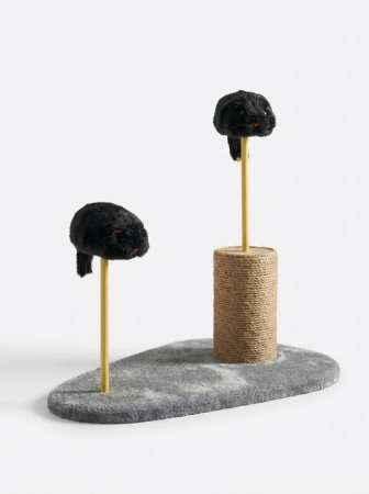 321 Комплекс игровой для кошек с двумя пружинками 30*20*40