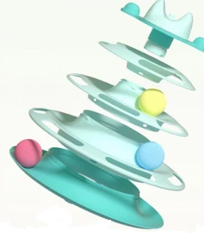 Игрушка Cat ТРЭК 3х ярусный зелёный 8,7см* 1шт