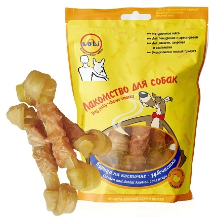 A-Soli для собак Курица на косточке-зубочистке 100гр CH053