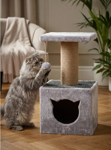 091 Домик ворсовый квадратный 30*30*65см