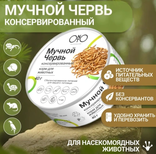 ONTO Мучной червь консервированный 40гр