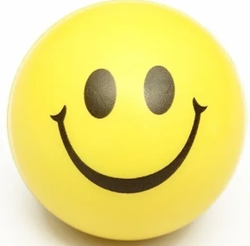 4001 Игрушка для кошек мяч пористый "Смайлик" d-4,3см 1*5шт (цена за 1 штуку)