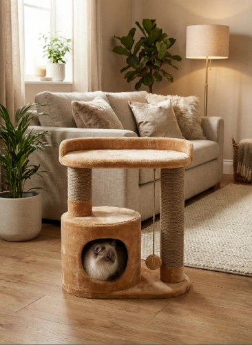 371 Домик с колонной овальный 60*35*65см