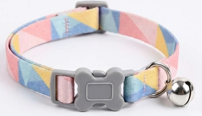 Ошейник EV-002 цветной шёлк с колокольчиком 1*31см 