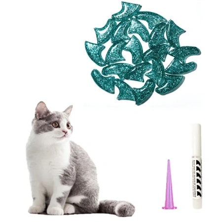 Когти накладные Glamour (L) для кошек и собак 20шт+клей