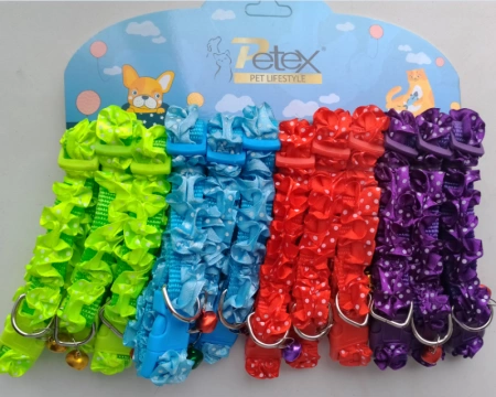 Ошейник EV-009 с рюшами с колокольчиком 1,5см*12шт (цена за 1 штуку)