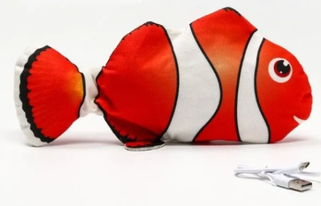 4004 Игрушка для кошек "Рыбка" интерактивная с USB зарядкой 30см