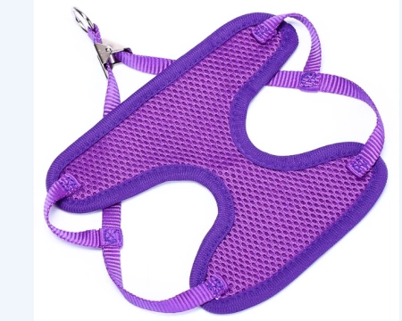 Шлейка-жилет с поводком EV-70 р-р M однотонная цветная сетка 1см*1шт