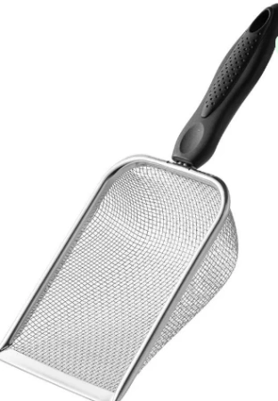 Совок металлический для кошачьего туалета 27*10*5см