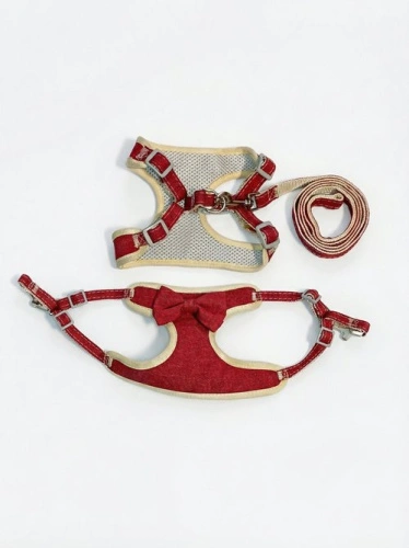 Шлейка-жилет с поводком EV-75 "Бабочка" 1,5см*1шт