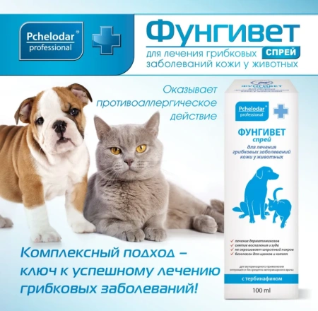 "Фунгивит" спрей для лечения грибковых заболеваний кожи с и к 100мл арт.1107