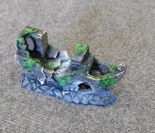 6026 Грот для аквариума корабль без мачты 13*7см