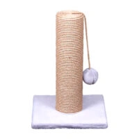 034 Столбик джутовый квадратный толстый мех 30*30*45см