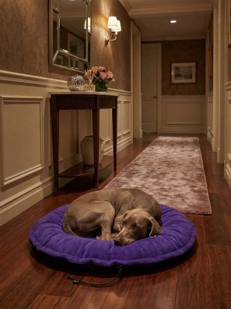 122 Лежанка трансформер круглая большая мех 102*102см