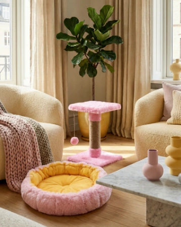 044 Лежанка на подставке квадратная 35*35*50см