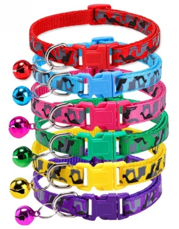 Ошейник EV-014 камуфляж с колокольчиком 1,5см*12шт (цена за 1 штуку)