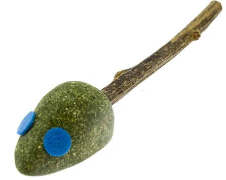 Игрушка для кошек "Мятная мышка с палочкой мататаби" 1шт