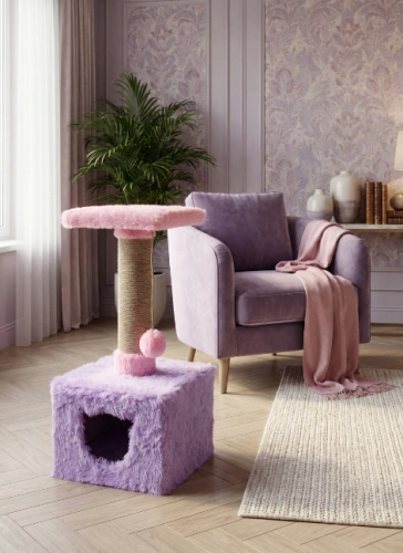 061 Домик с лежанкой крадратный 35*35*72см