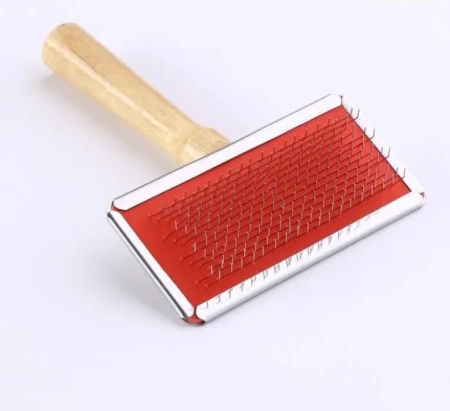 30016 Пуходерка с деревянной ручкой без капелек 9*12см