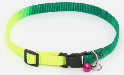 Ошейник EV-010 радуга с колокольчиком 1см*12шт (цена за 1 штуку)