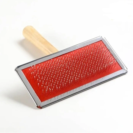 30017 Пуходерка с деревянной ручкой без капелек 6*12см