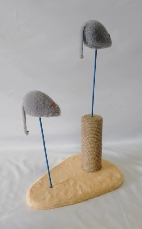 321 Комплекс игровой для кошек с двумя пружинками 30*20*40