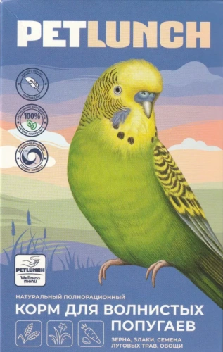 Petlunch корм для волнистых попугаев 500гр