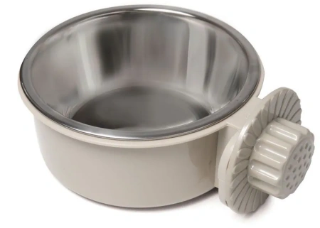 Миска для животных с креплением на клетку круглая 17см