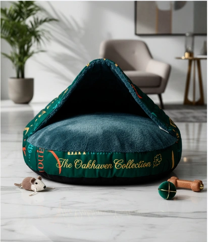 349 Лежанка "Ракушка" мех/текстиль 70*70*10см