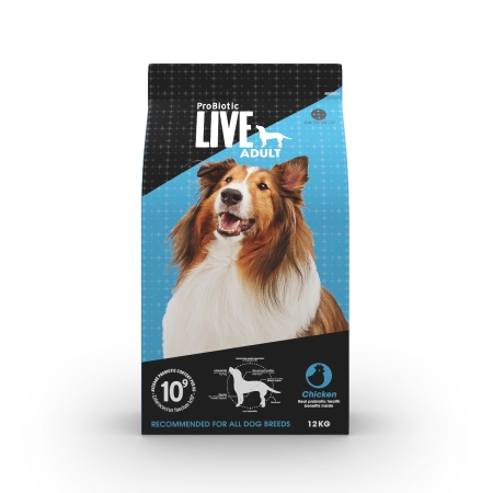 ПроБиотик Лайв корм сухой для собак средних и крупных пород с курицей 12кг