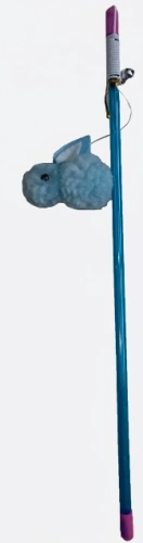 3058 Удочка-дразнилка для кошек "Зайка" 31см