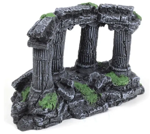 755А Грот для аквариума арка 4 колонны 17*11см