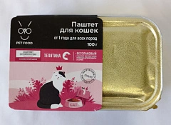 ONTO для кошек с энтомопротеином телятина паштет 100гр