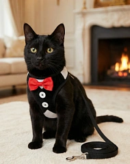 Шлейка-жилет с поводком EV-73 "Джентельмен" 1,5см*1шт