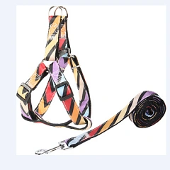 Шлейка с поводком EV-65 улучшенная неоновая цветная 2см*1шт