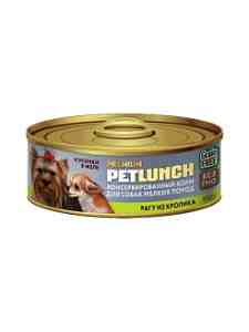 "Lunch for pets" для собак 100гр. рагу из кролика кусочки желе крышка/ключ 