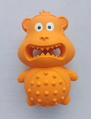 3085 Игрушка для собак монстр пищащий литой 14см