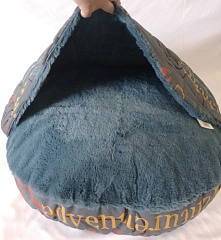 349 Лежанка "Ракушка" мех/текстиль 70*70*10см